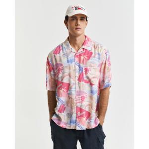 GANT Relaxed Fit Resort Print Short Sleeve Shirt
